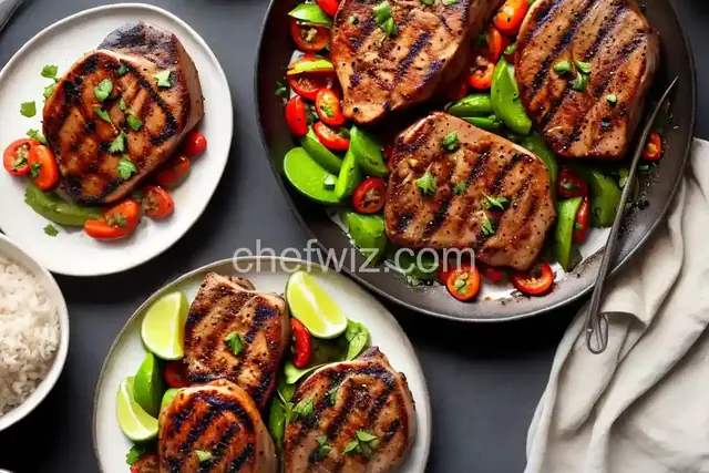 Adobo-Marinated Grilled Pork Chops Recipe