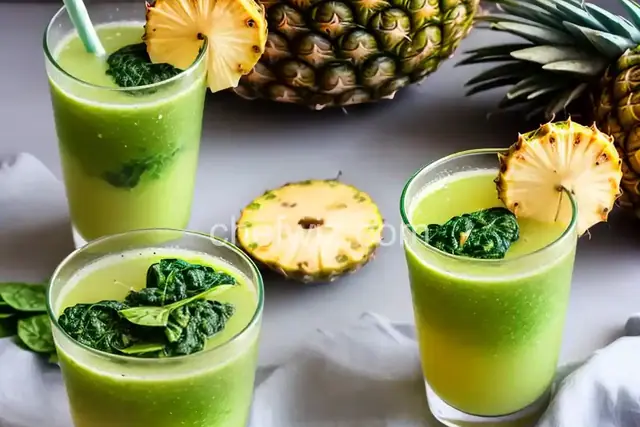 Agua Fresca de Pina y Espinacas (Pineapple Spinach Agua Fresca)