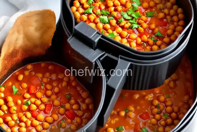 Air Fryer Crunchy Chili-Spiced Chickpeas