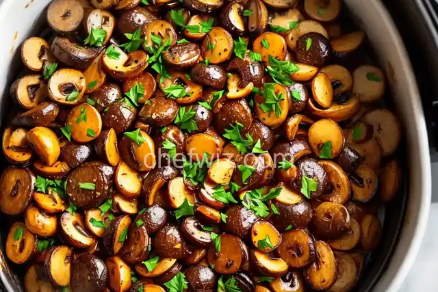 Air Fryer Mushrooms and Onions