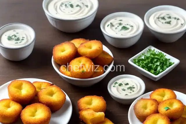 Air Fryer Potato Puffs with Vodka Dipping Sauce