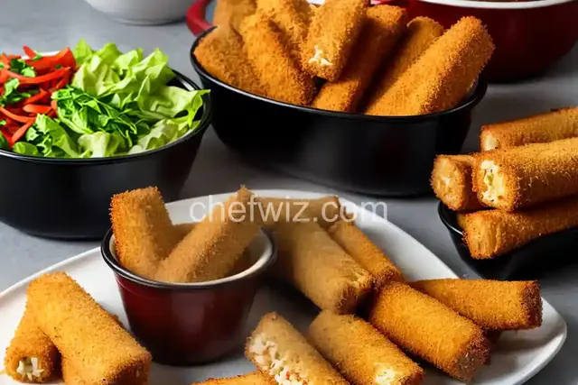 Air Fryer Reuben-Inspired Mozzarella Sticks