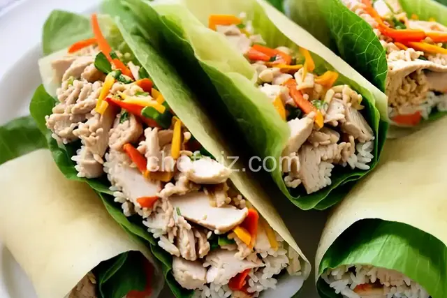 Air Fryer Rice Paper Chicken Roll-Ups
