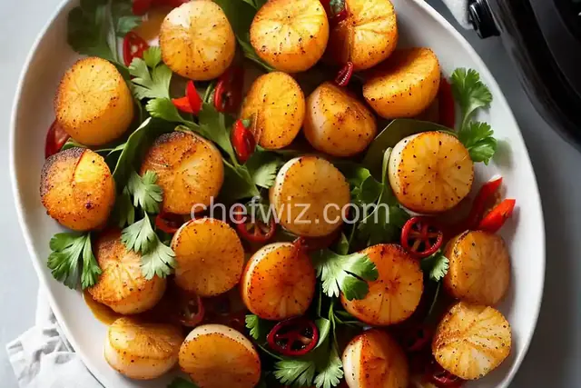 Air Fryer Spicy Bay Scallops