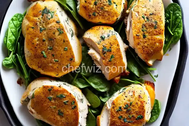 Air Fryer Spinach and Artichoke Stuffed Chicken Breast