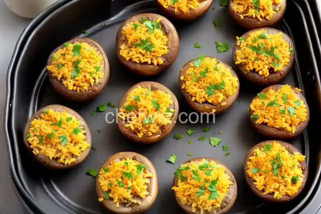 Air Fryer Stuffed Mushrooms