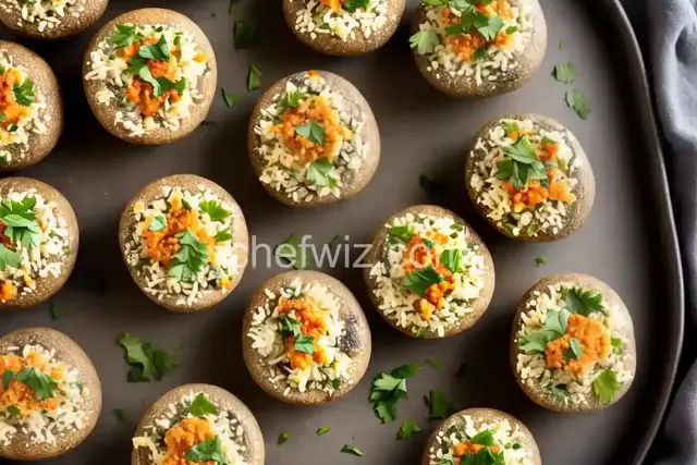 Air Fryer Tuscan Stuffed Mushrooms