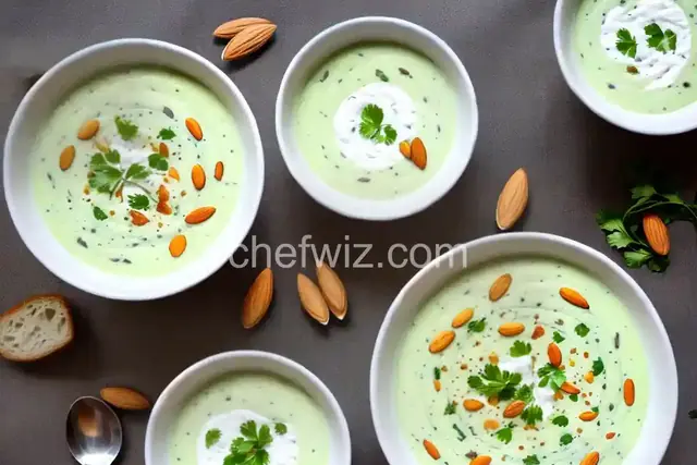 Ajo Blanco (Spanish Chilled White Gazpacho Bread and Almond Soup) Recipe