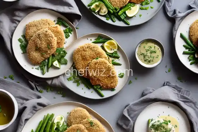 Almond Crusted Chicken Cutlets with Scallion Beurre Blanc