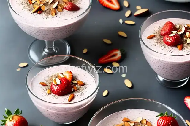 Almond Strawberry Chia Seed Pudding