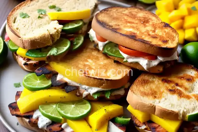 Amazing Southwest Cilantro Lime Mango Grilled Chicken Sandwiches
