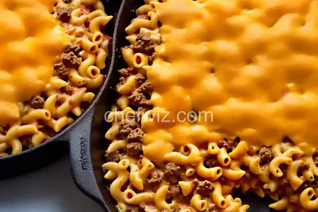 American Chop Suey (Macaroni, Beef, and Cheese Skillet Casserole) Recipe