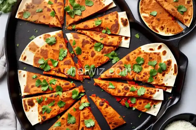 Andouille and Poblano Quesadillas