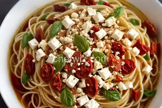 Angel Hair with Feta and Sun-Dried Tomatoes