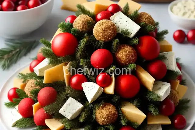 Antipasto Christmas Tree Cheese Ball