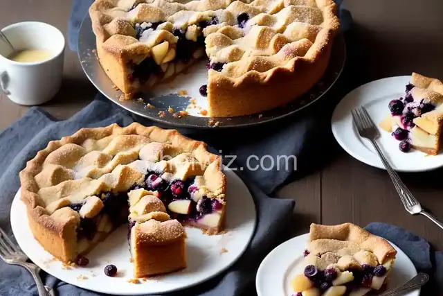 Apple Blueberry Pie Cake Recipe
