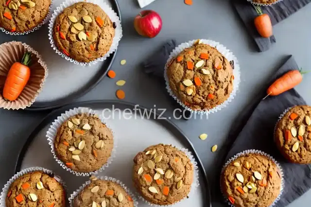 Apple, Carrot, and Chia Muffins