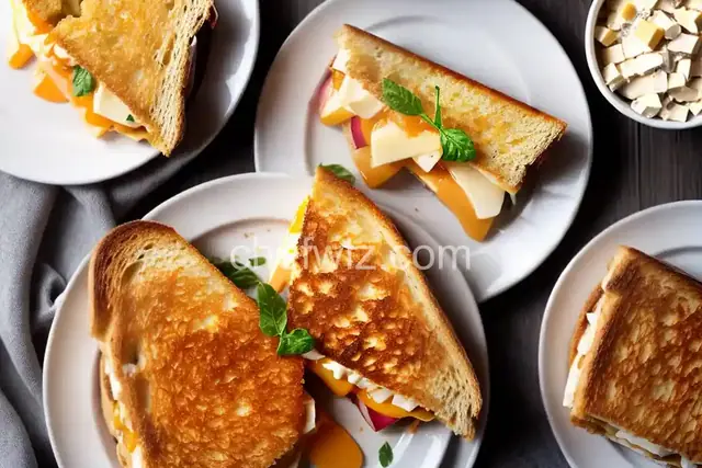Apple, Cheddar and Brie Grilled Cheese