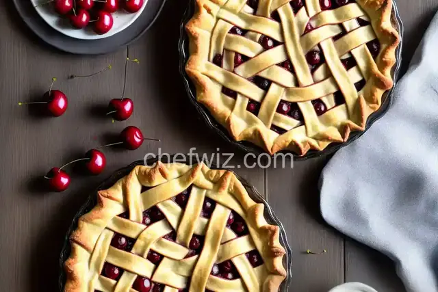 Apple-Cherry Lattice Pie