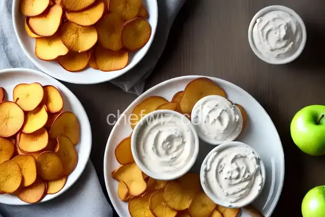 Apple Chips with Sweet Yogurt Dip