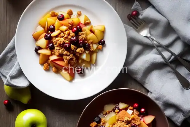 Apple, Cranberry, and Pear Crisp