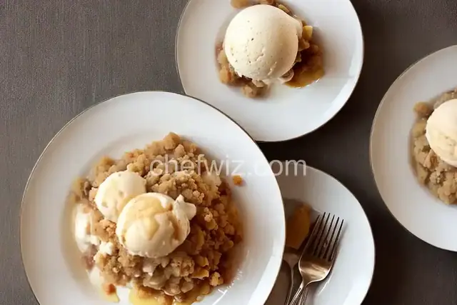 Apple Crumble with Vanilla Ice Cream