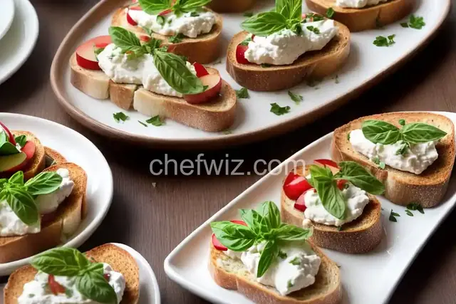 Apple Goat Cheese Bruschetta