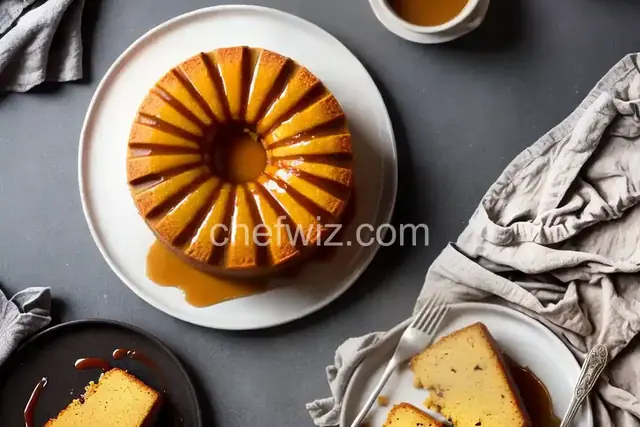 Apple Harvest Pound Cake with Caramel Glaze