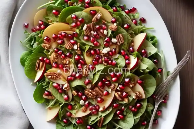 Apple, Pomegranate, and Pecan Salad