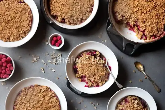 Apple-Raspberry Crumble with Oat-Walnut Topping