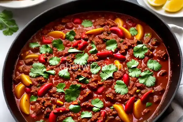 Argentine Chili With Chimichurri