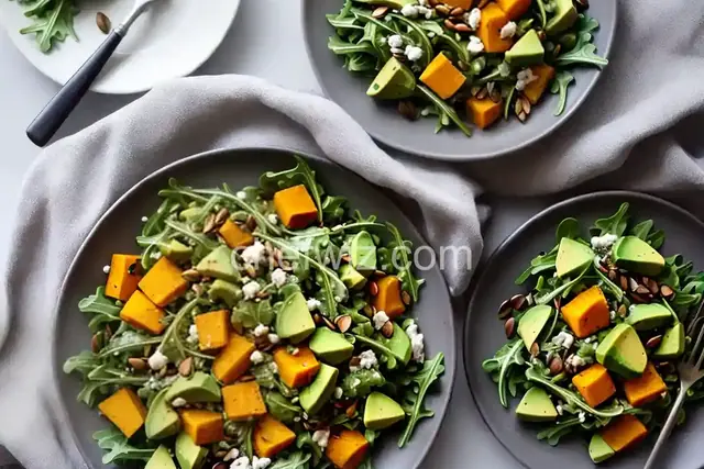 Arugula-Avocado Salad with Pumpkin Seeds
