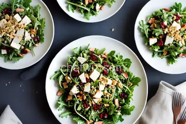 Arugula Salad with Asiago and Cranberries