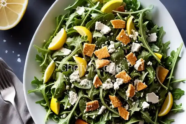 Arugula Salad with Olive Oil, Lemon, and Parmesan Cheese