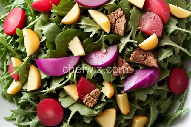 Arugula Salad with Pickled Red Onions and Champagne Vinaigrette