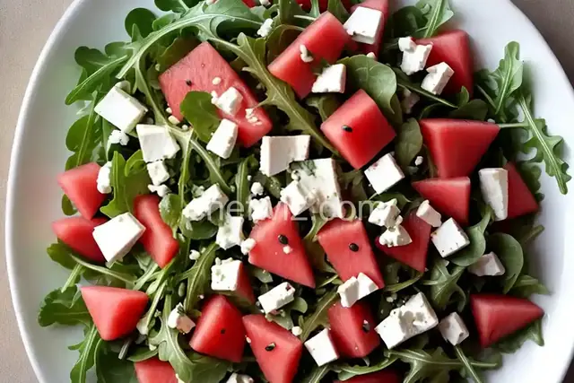 Arugula, Watermelon and Feta Salad