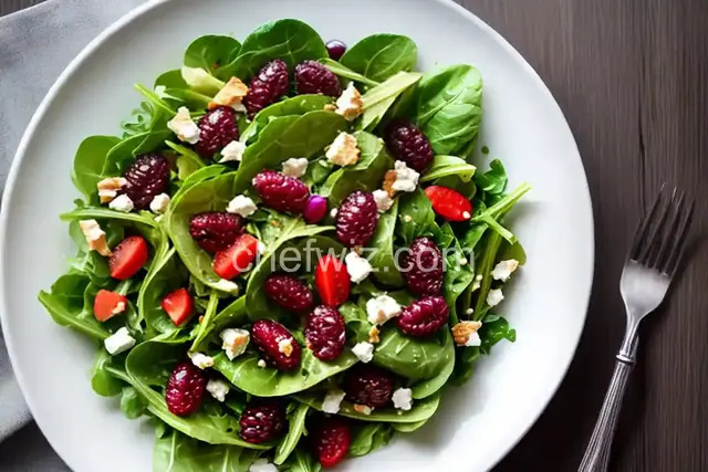 Arugula and Romaine Salad with Red Grapes