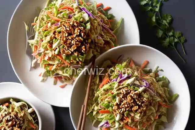 Asian Coleslaw with Candied Walnuts