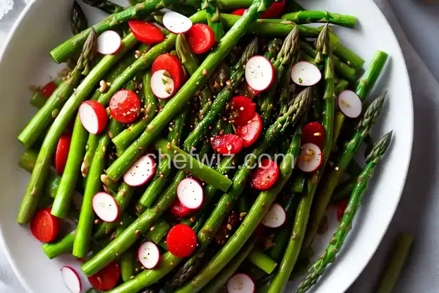 Asparagus, Snow Pea, and Radish Salad
