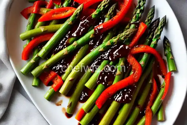 Asparagus and Red Pepper with Balsamic Vinegar