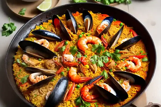 Authentic Seafood Paella