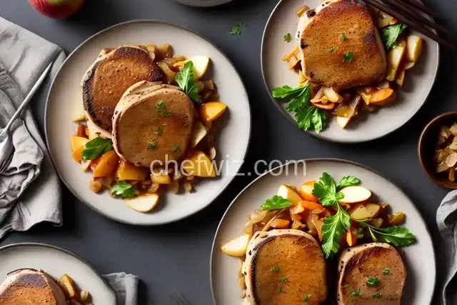 Autumn Apple Onion Pork Chops