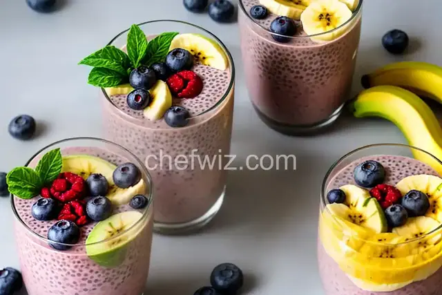 Avocado, Blueberry, Banana, and Chia Smoothie