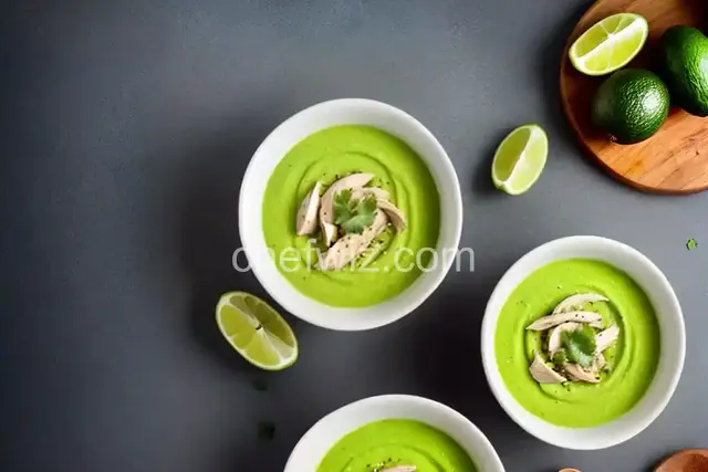 Avocado Soup with Chicken and Lime