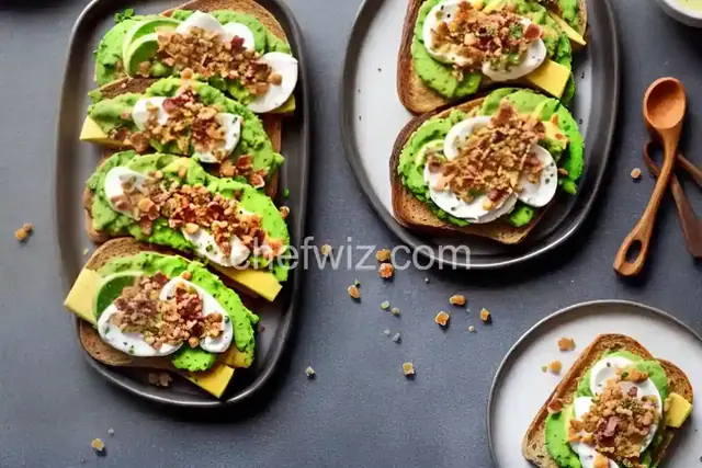 Avocado Toast with Crumbled Crispy Pancetta