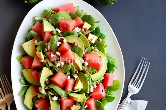 Avocado Watermelon Salad
