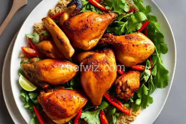 Ayam Penyet Pedas (Indonesian Spicy Penyet Chicken)
