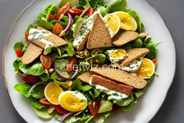 B.L.T. Salad with Basil Mayo Dressing