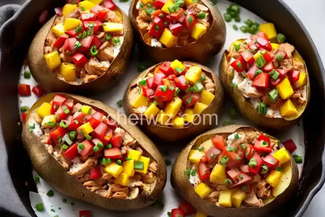 BBQ Chicken Baked Potatoes