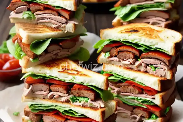 BBQ Pork Panini Sandwich